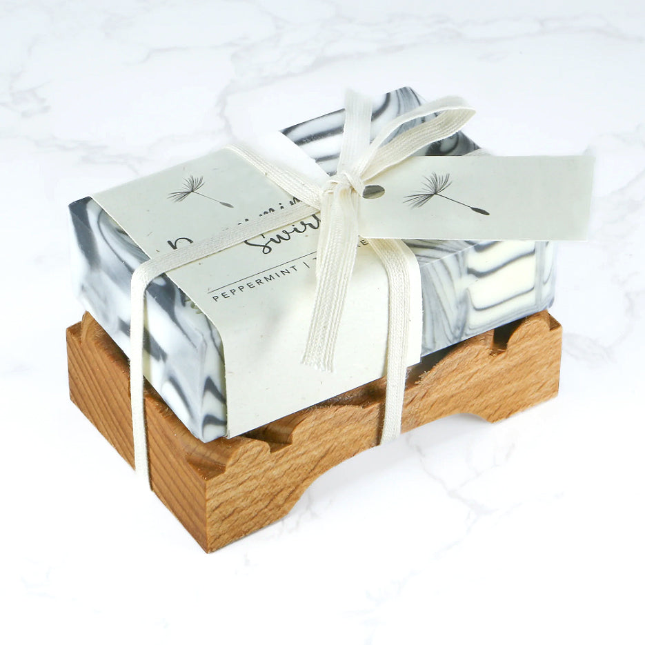 Buy BUY Vegan Peppermint Swirl Organic Soap + Dish Set LA BUCCIA - Authentic Medical Grade Dermal Filler